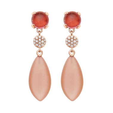 Ohrringe, Roségold, Bron Catch Ohrhänger