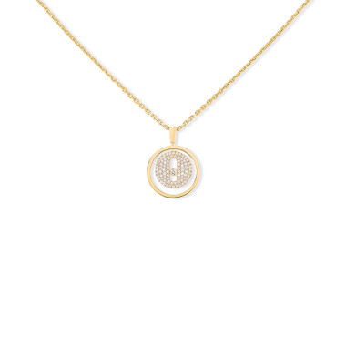 Halsschmuck, Gelbgold, Messika Lucky Move PM Pavé Collier
