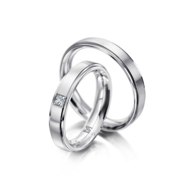 Ringe, Weißgold, Meister Trauringe Classics