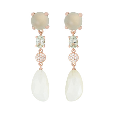         Roségold, Ohrringe, Bron Catch Ohrschmuck