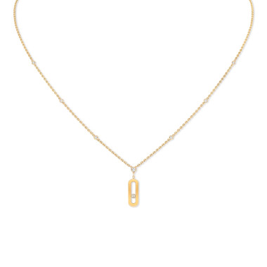         Gelbgold, Halsschmuck, Messika Lange Move Uno Halskette