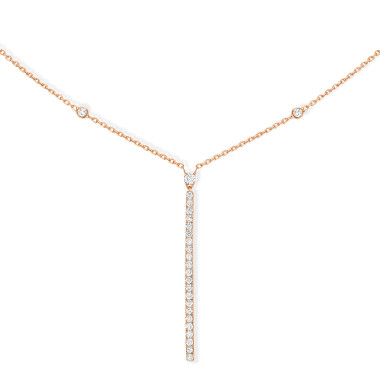 Halsschmuck, Roségold, Messika Vertikale Gatsby Barrette Halskette