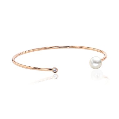 Armschmuck, Roségold, Hesse Perl-Armreif