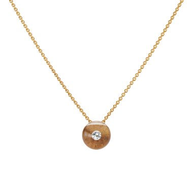 Halsschmuck, Rotgold, Schmuckwerk Glasklar Halskette