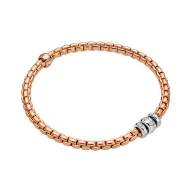         Weißgold, Armschmuck, FOPE Eka Flex'it Armband mit Diamantpavé