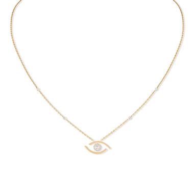 Halsschmuck, Gelbgold, Messika Lucky Eye Halskette