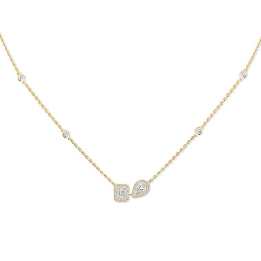 Halsschmuck, Gelbgold, Messika My Twin Toi & Moi Halskette