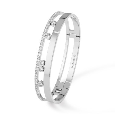 Armschmuck, Weißgold, Messika Move Romane GM Armspange