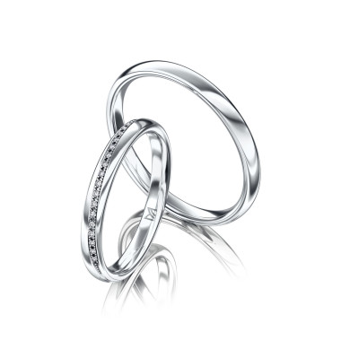 Ringe, Weißgold, Meister Trauringe Classics