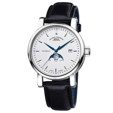 Damen- und Herrenuhr, Automatik, Mühle Glashütte Teutonia IV Mondphase