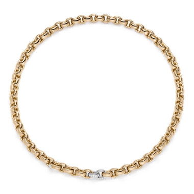 Halsschmuck, Weißgold, IsabelleFa Collier "ChaCha 8" Pavé