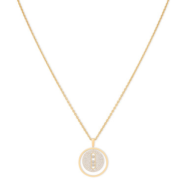 Halsschmuck, Gelbgold, Messika Lucky Move MM Pavé Collier