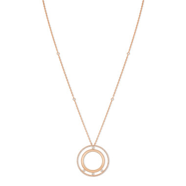 Halsschmuck, Roségold, Messika Lange Move Romane Halskette