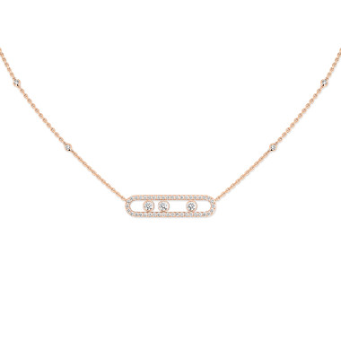         Roségold, Halsschmuck, Messika Move Classique Pavé Halskette