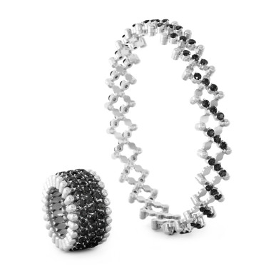         Weißgold, Ringe, Serafino Consoli Serafino Multi-Size Ring und Armreif