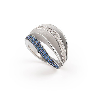 Ringe, Weißgold, Cammilli Velaa Color Ring