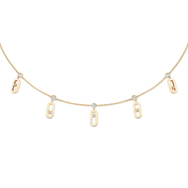         Gelbgold, Halsschmuck, Messika Move Uno Choker mit Quaste