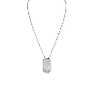 Halsschmuck, Titan, Messika Move Titanium Anhänger mit Halskette