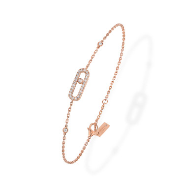 Armschmuck, Roségold, Messika Move Uno Pavé Armband