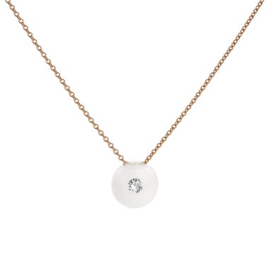 Halsschmuck, Rotgold, Schmuckwerk Halskette Glasklar
