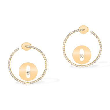 Ohrringe, Gelbgold, Messika Lucky Move Créoles PM