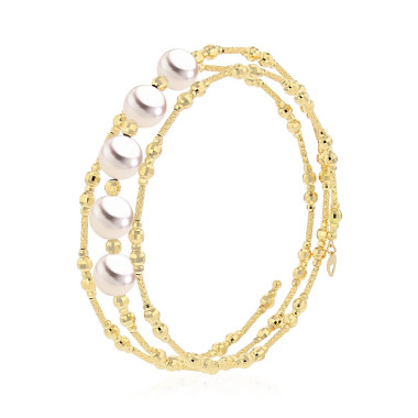 Armschmuck, Gelbgold, Hesse Perl-Armband