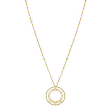 Halsschmuck, Gelbgold, Messika Lange Move Romane Halskette