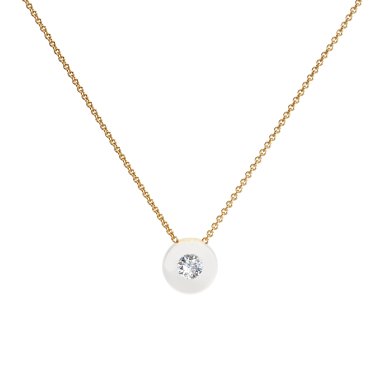 Halsschmuck, Gelbgold, Schmuckwerk Halskette Glasklar