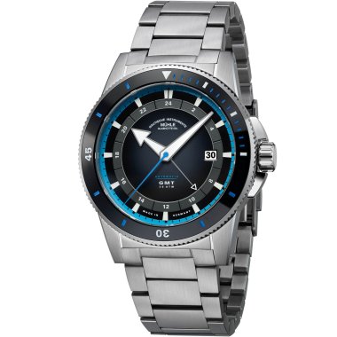 Herrenuhr, Automatik, Mühle Glashütte Sportivo Travel GMT