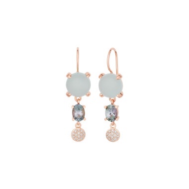 Ohrringe, Roségold, Bron Catch Ohrschmuck
