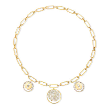 Halsschmuck, Gelbgold, Messika Lucky Move Charms Choker Kette