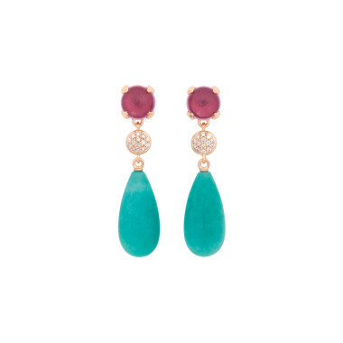         Roségold, Ohrringe, Bron Catch Ohrschmuck