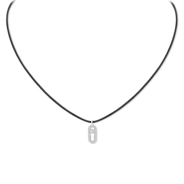 Halsschmuck, Weißgold, Messika Messika CARE(S) Anhänger mit Halskette