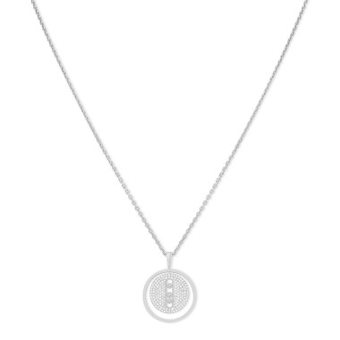 Halsschmuck, Weißgold, Messika Lucky Move MM Pavé Collier