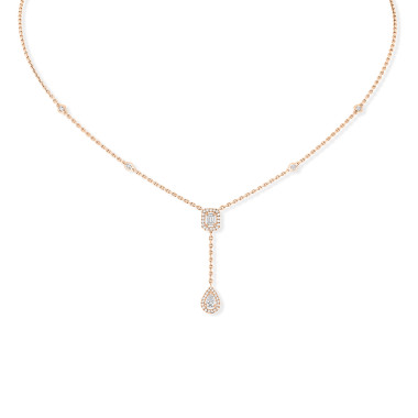 Halsschmuck, Roségold, Messika My Twin Tie Halskette
