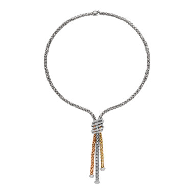 Halsschmuck, Weißgold, FOPE Solo Halskette mit Diamanten
