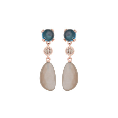 Ohrringe, Roségold, Bron Catch Ohrschmuck
