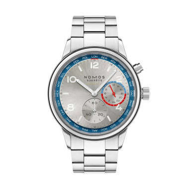         Automatik, NOMOS Glashütte Club Sport Neomatik Weltzeit silber