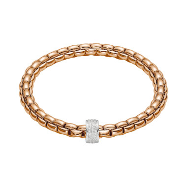         Weißgold, Armschmuck, FOPE Eka Flex'it Armband mit Diamantpavé