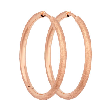 Ohrringe, Roségold, Bron Lux Creolen