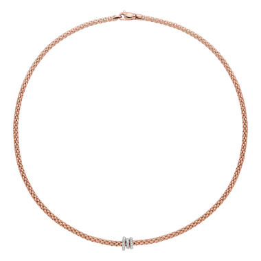 Halsschmuck, Weißgold, FOPE Prima Flex'it Collier