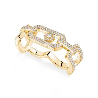 Ringe, Gelbgold, Messika So Move Zwei-Finger Diamantring