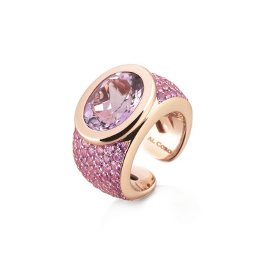 Ringe, Roségold, Al Coro Mezzaluna Classic Ring