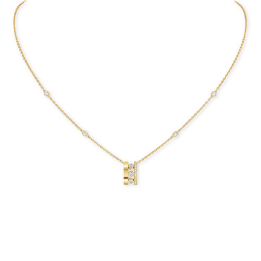 Halsschmuck, Gelbgold, Messika Move Romane Halskette