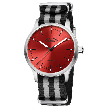 Damen- und Herrenuhr, Automatik, Mühle Glashütte Panova Rot