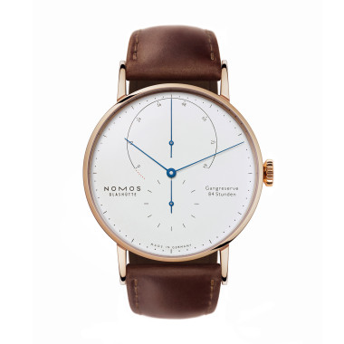 Handaufzug, Damen- und Herrenuhr, NOMOS Glashütte Lambda Roségold