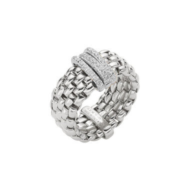 Ringe, Weißgold, FOPE Panorama Flex'it Ring mit Diamanten