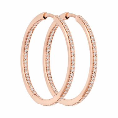Ohrringe, Roségold, Bron Lux Creolen