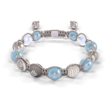 Armschmuck, Weißgold, Shamballa Jewels Braided Armband