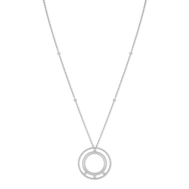 Halsschmuck, Weißgold, Messika Lange Move Romane Halskette